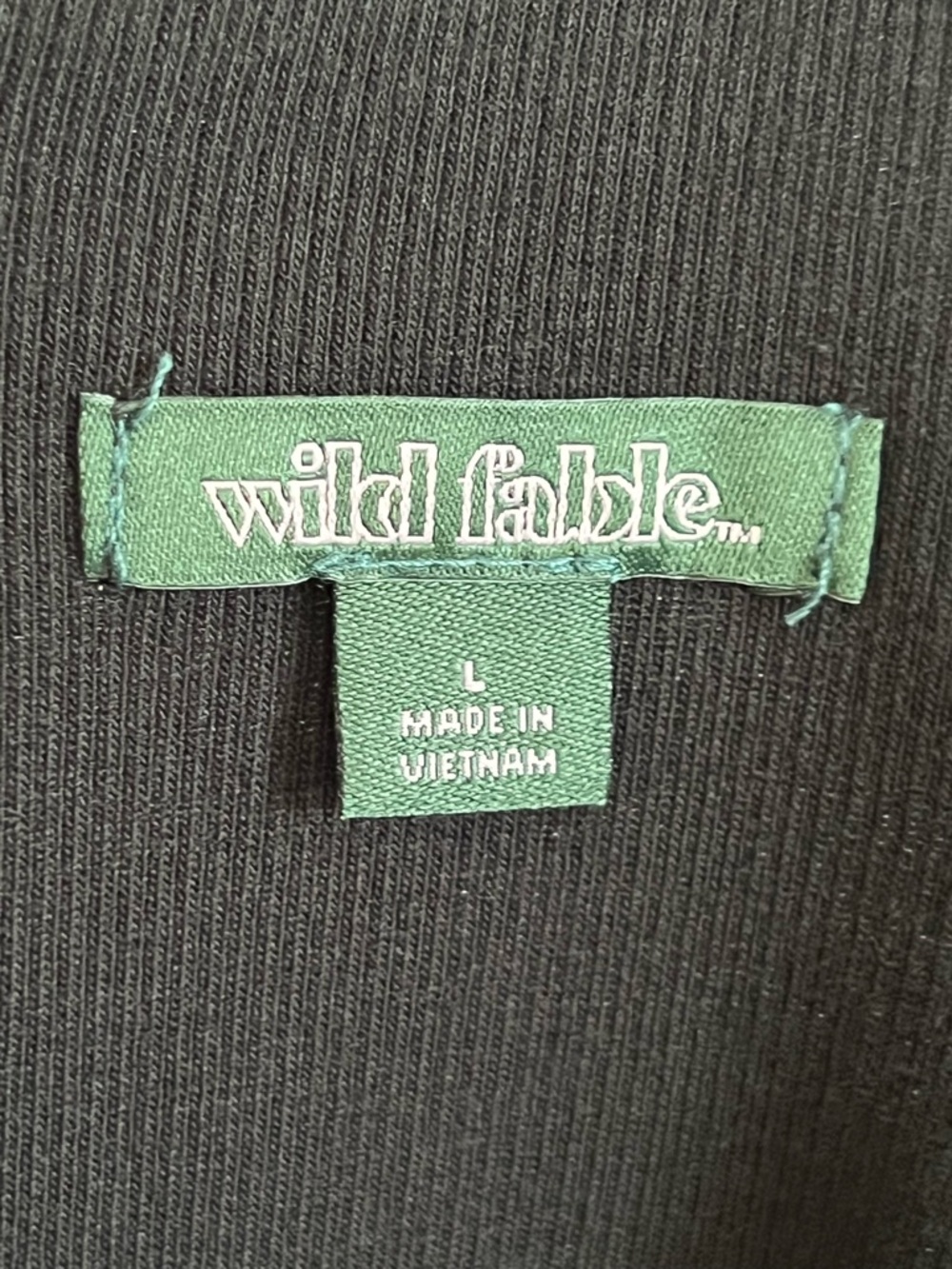 Wild Fable Black Off-Shoulder Long Sleeve Ribbed Dress - Picture 2 of 7